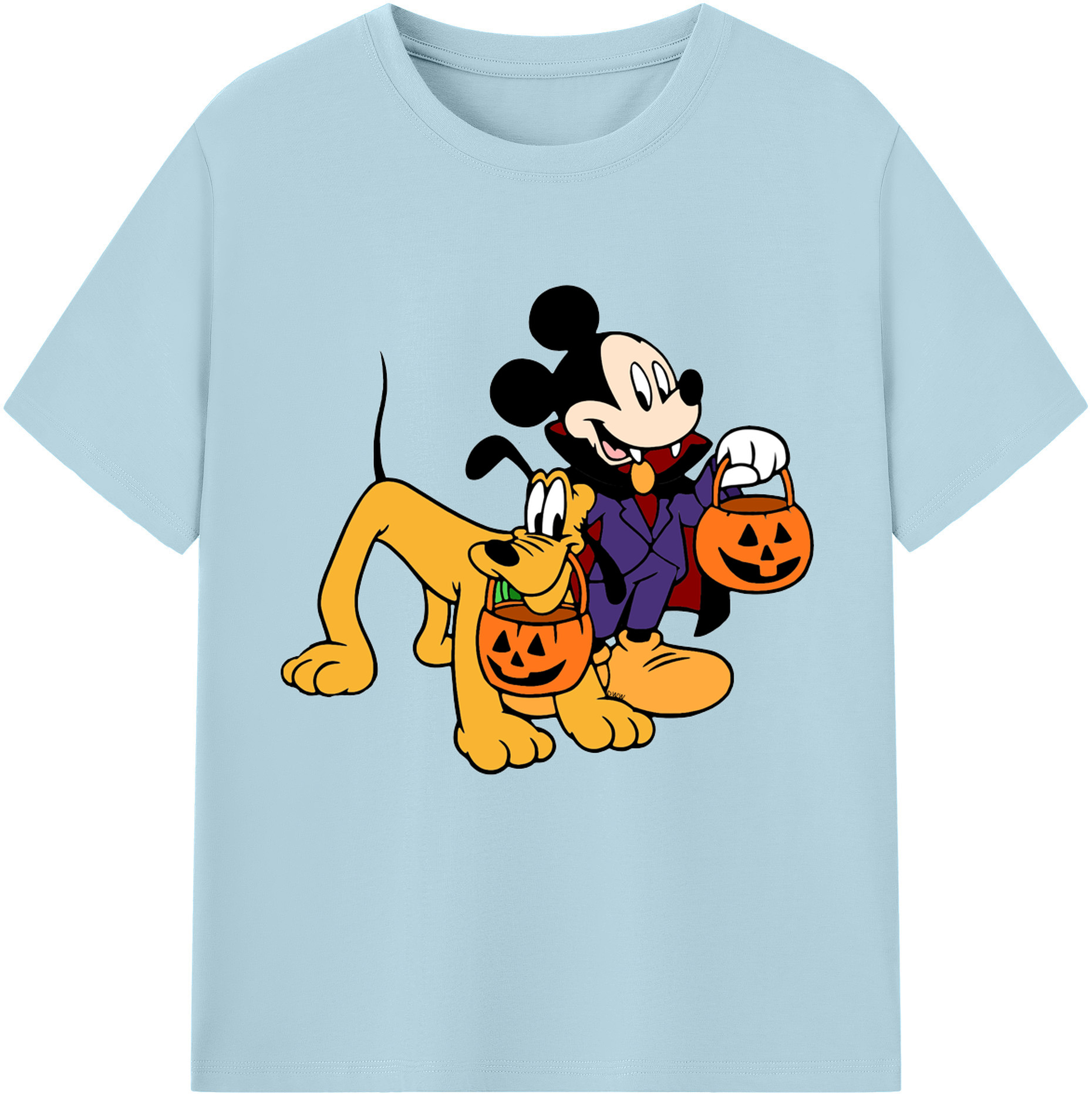 （画像用） ミッキーマウス Mickey Mouse 綿100％半袖Tシャツ（フロントプリント）